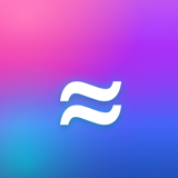 Naymsake app icon — an approximately-equal sign on a pink-to-blue gradient